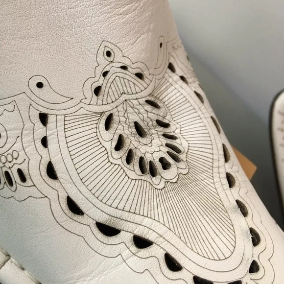 Fiesso Square Toe White Leather Aurello Garcia EUC - Picture 5 of 8